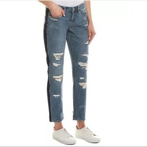 Blank NYC Still Water Crop Girlfriend Jeans Distressed Medium Wash Size 28